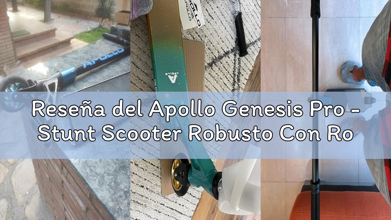 Reseña del Apollo Genesis Pro - Stunt Scooter Robusto Con Rodamientos ABEC 9, Fun Kick Scooter, Free