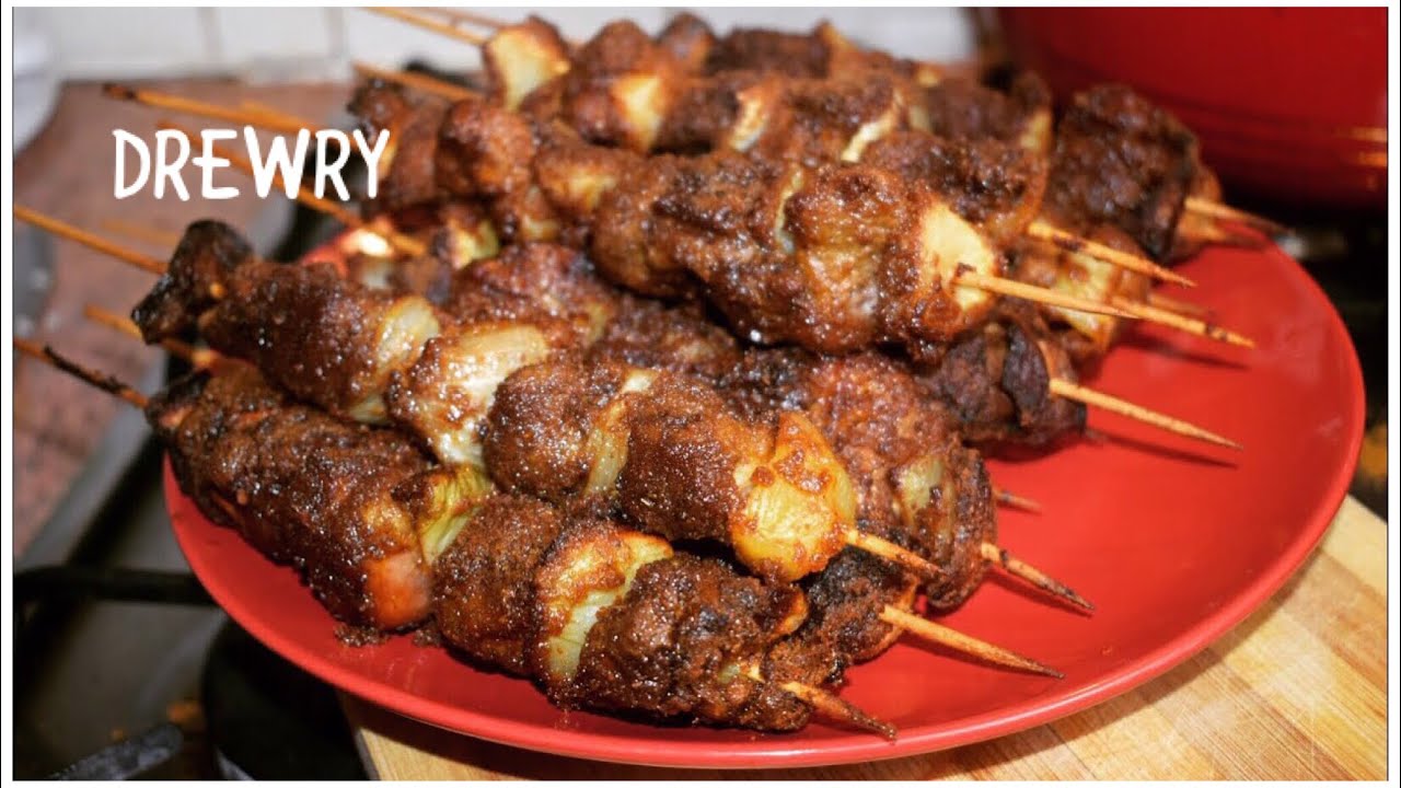 GHANA BEEF AND PORK KEBABS/SUYA/KYIKYINGA