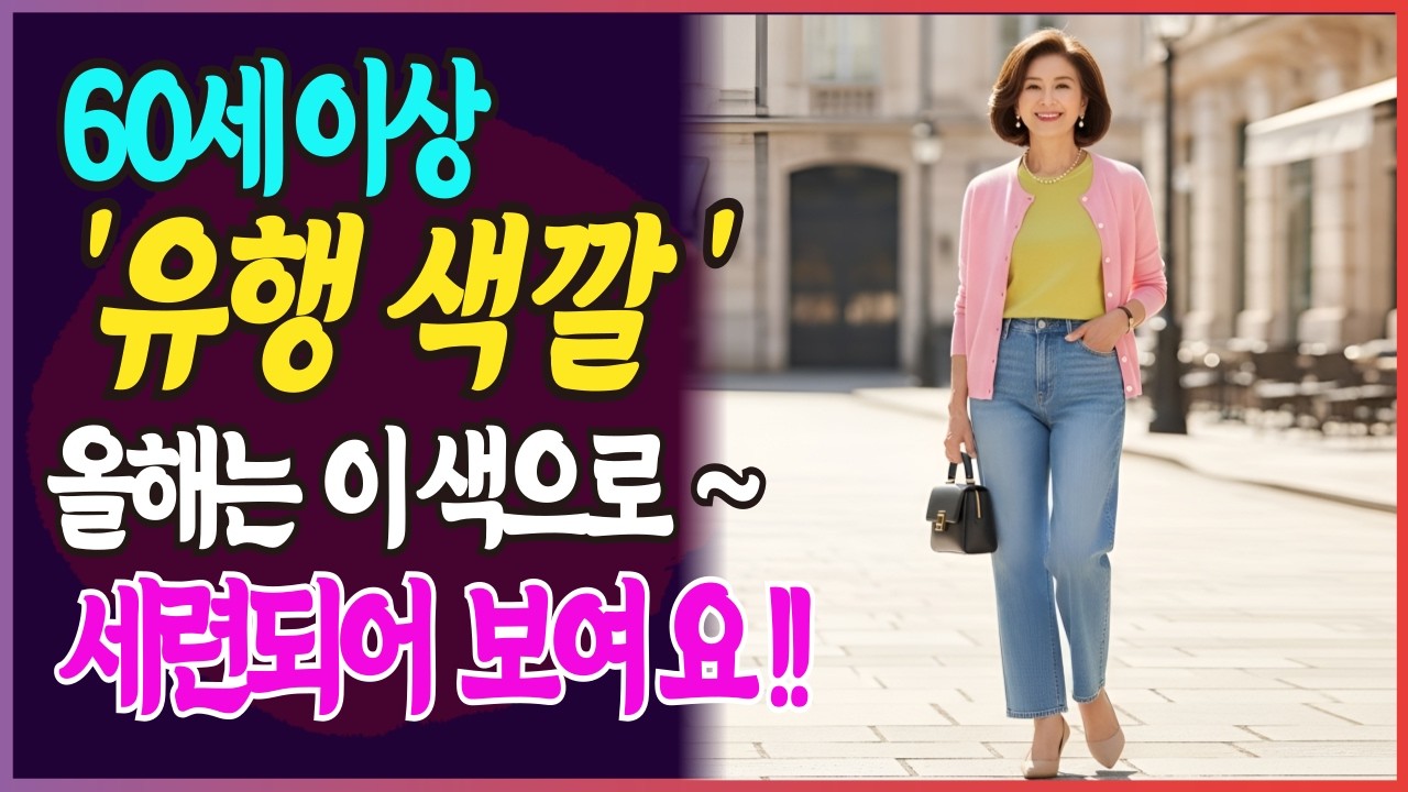 2026년 유행 색상 7가지, 시니어가 20년 젊어지는 컬러 비밀 I 시니어패션 I 중장년패션 I 60대 패션 I 70대 패션
