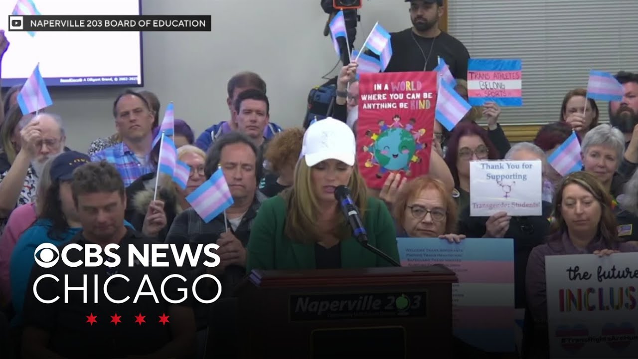 Naperville school board meeting packed after trans student wins at junior high track meet
