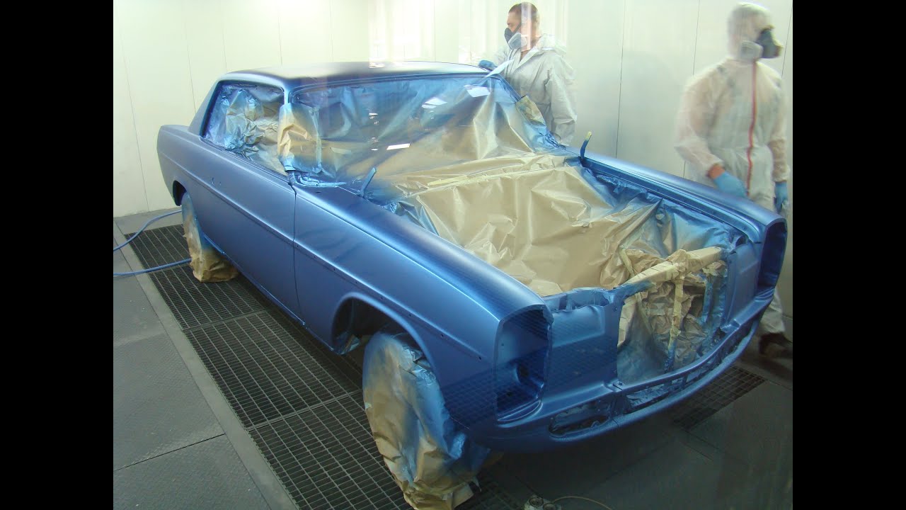Lakierowanie Mercedes W114 Coupe 250C, paint job