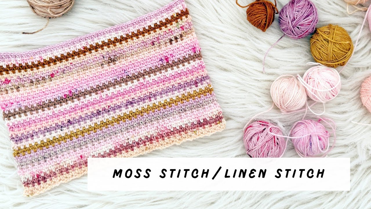 How to Crochet the Moss Stitch/Linen Stitch for Beginners