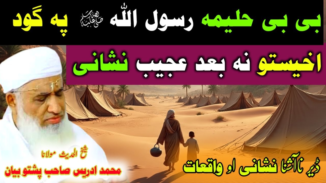 PASHTO BAYAN | Bibi Haleema Aur Hazrat Muhammad saw K Bachpan K Ajeeb Waqiat