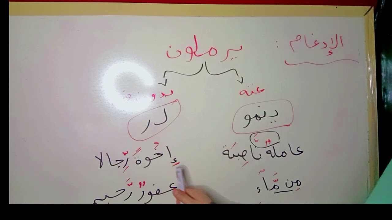 حروف الأدغام أستاذه ليلي عبد الفتاح