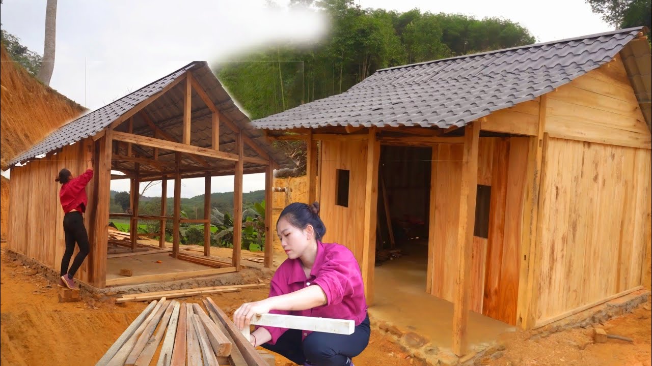 Building and completing a wooden house for a special client. 50% of the house is complete.