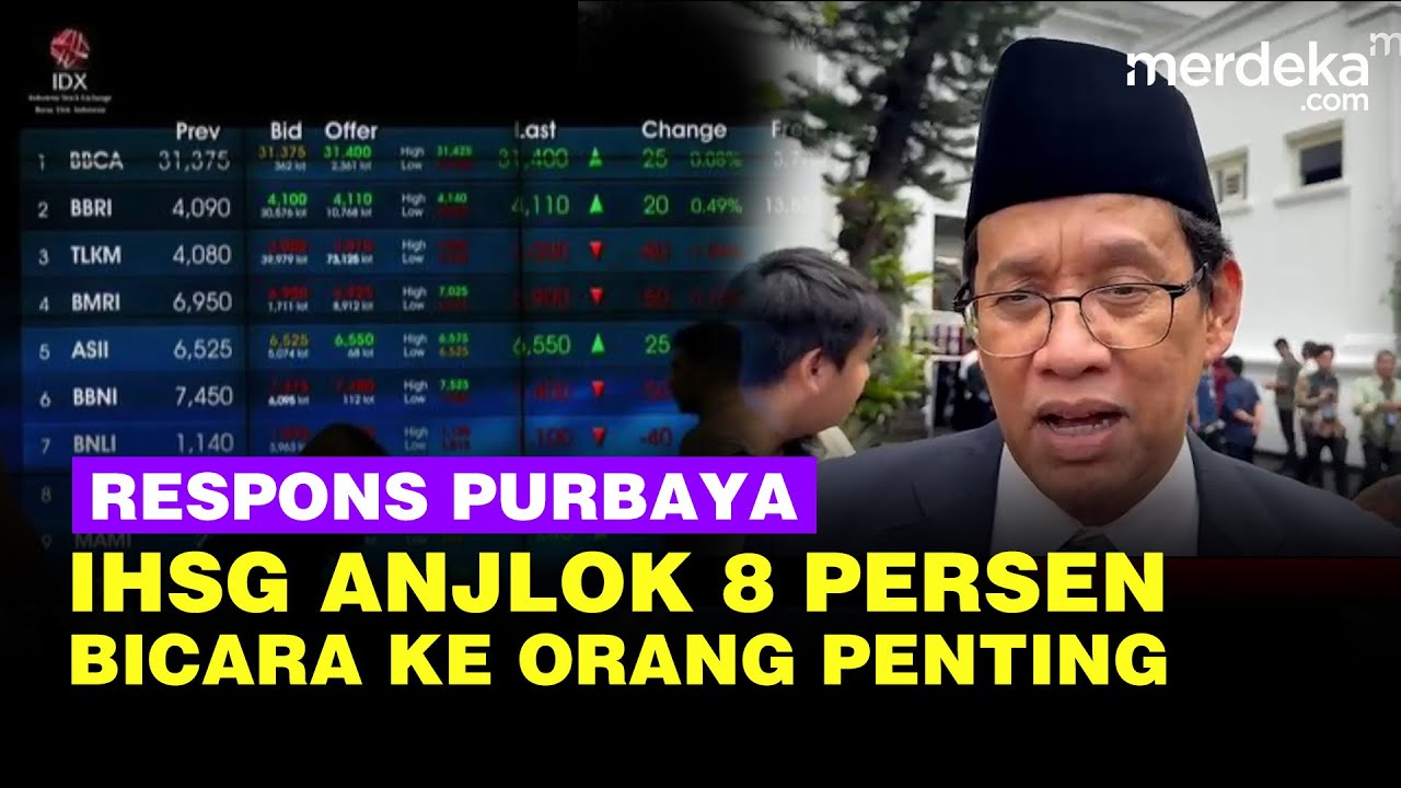 Respons Purbaya Soal IHSG Anjlok 8 Persen, Langsung Ajak Bicara Orang Penting: Dia Akan Bereskan