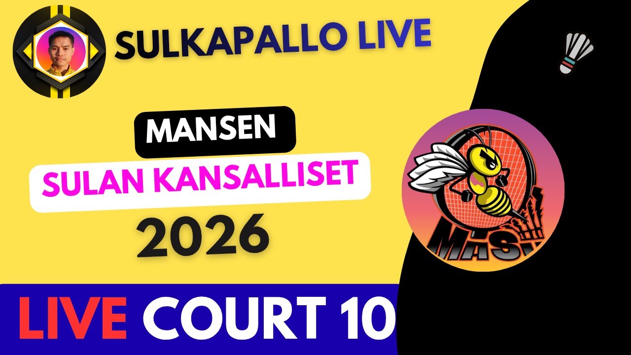 Kenttä 10 osa 2 | Mansen Sulan Kansalliset Sulkapallokisat 2026
