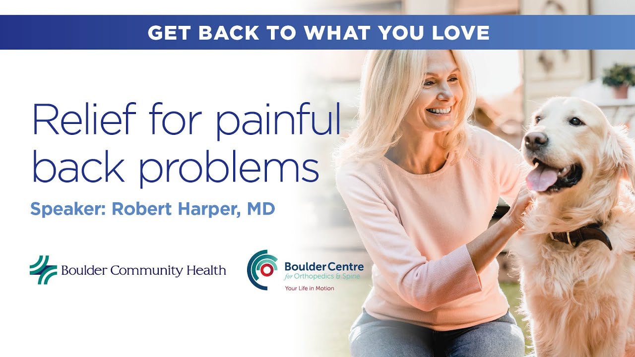 Relief For Painful Back Problems - Free online health lecture Jul 25