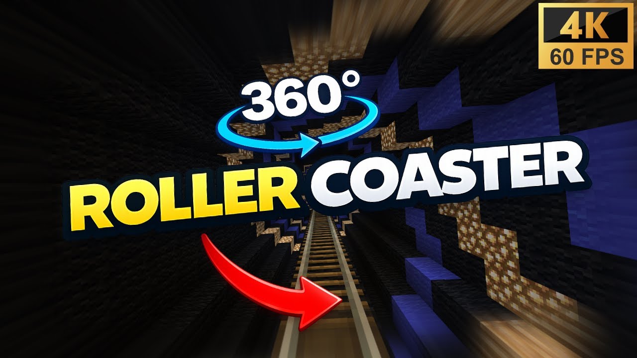 Minecraft 360° VR – Svens Epic Roller Coaster Ride | 4K 60FPS