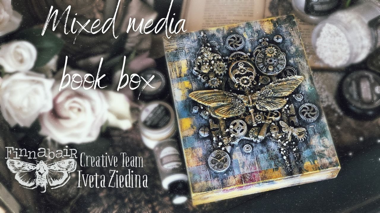 Mixed Media Book Box with New Finnabair Moulds