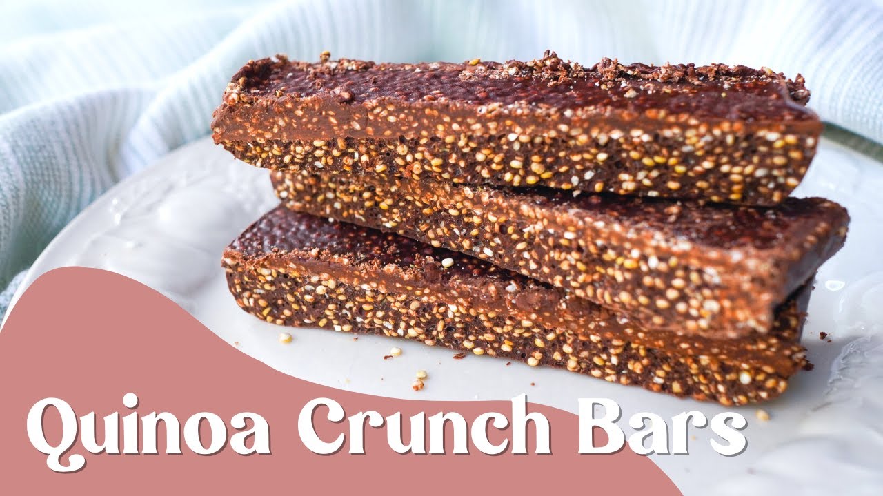 High Protein Dessert Bars! Vegan Quinoa Crunch Bars that you Must Try!