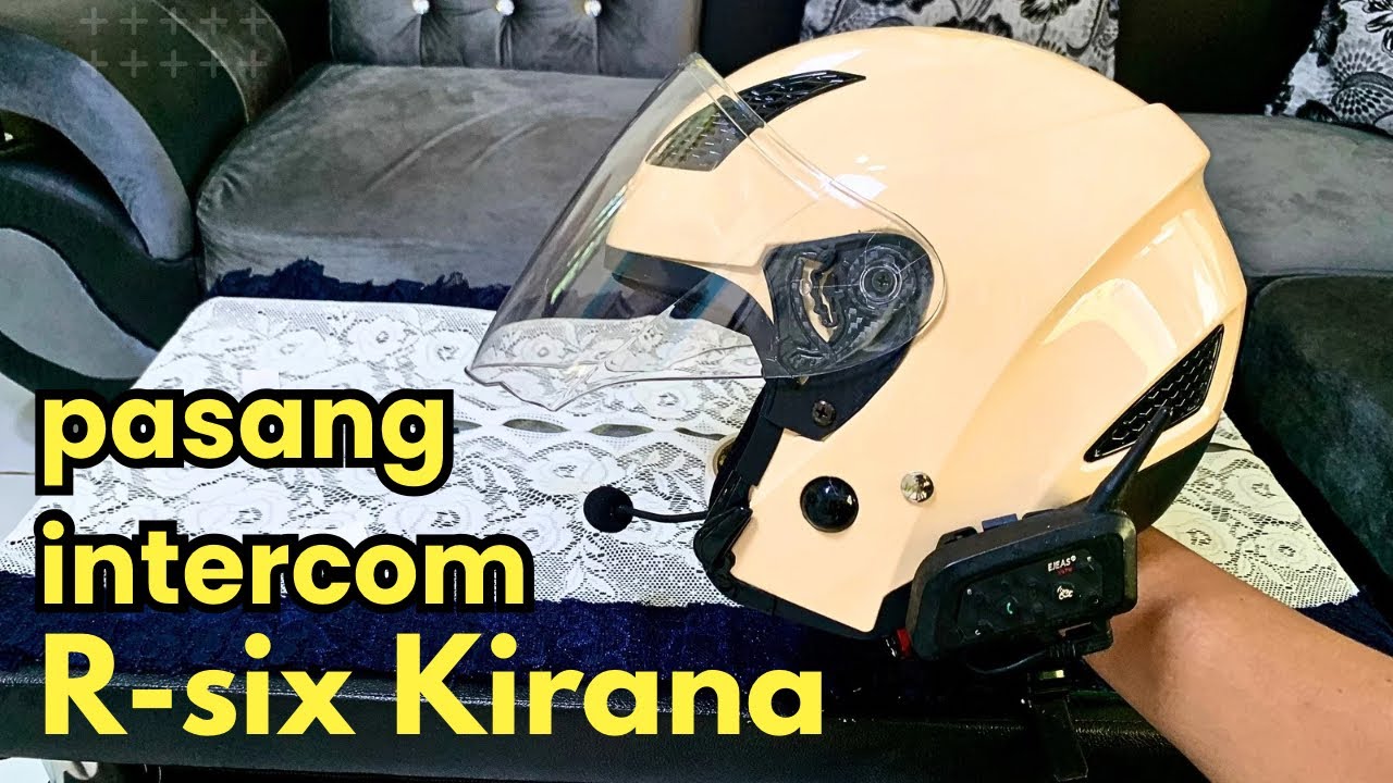 Pasang intercom di helm R-Six kirana , Ternyata Keren kali hasil nya cuy !!