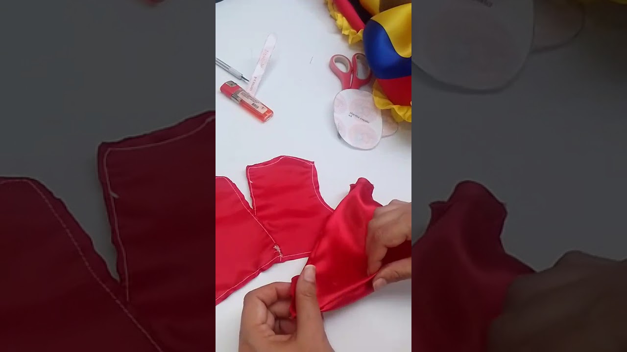 armado de camisa , calzón y zapatos muñeca morena tradicional