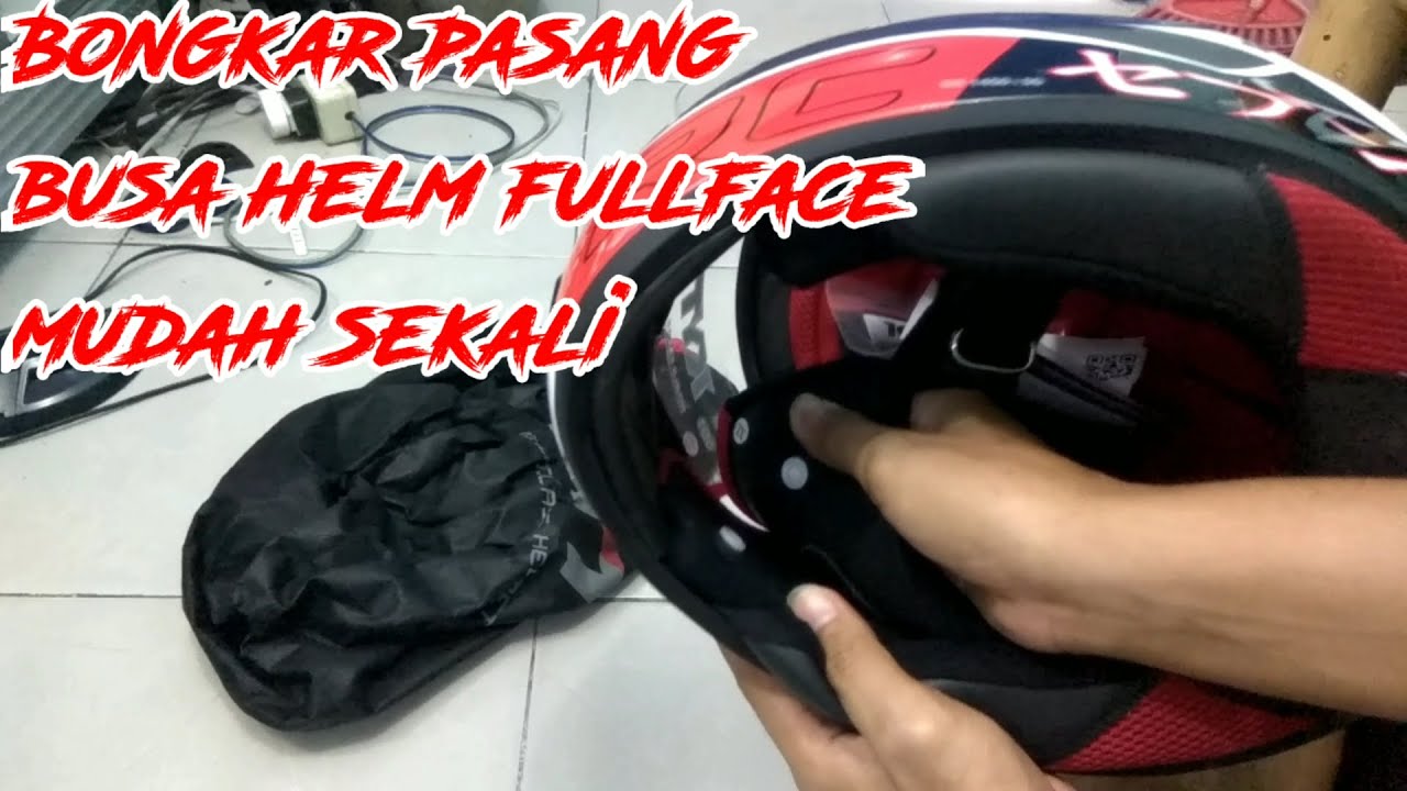 Cara pasang busa helm KYT RC-7 dengan mudah.
