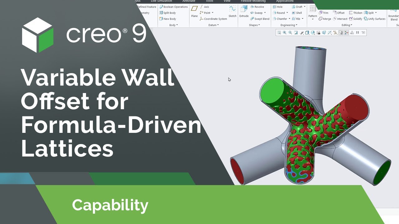 Variable Wall Offset for Formula-Driven Lattices | Creo 9