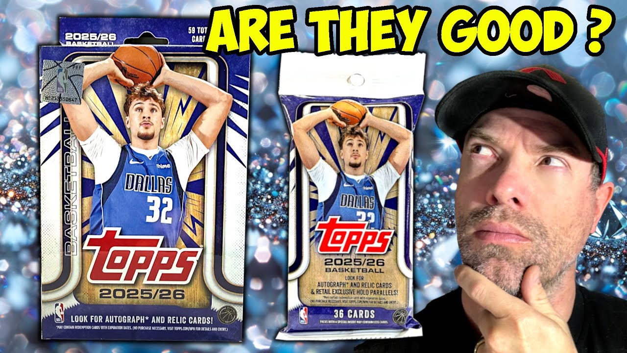 ОТКРЫВАЮ УПАКОВКИ И КОРОБКИ С ПОДВЕШАЛКАМИ!!! Баскетбольные карточки Topps 2025-26