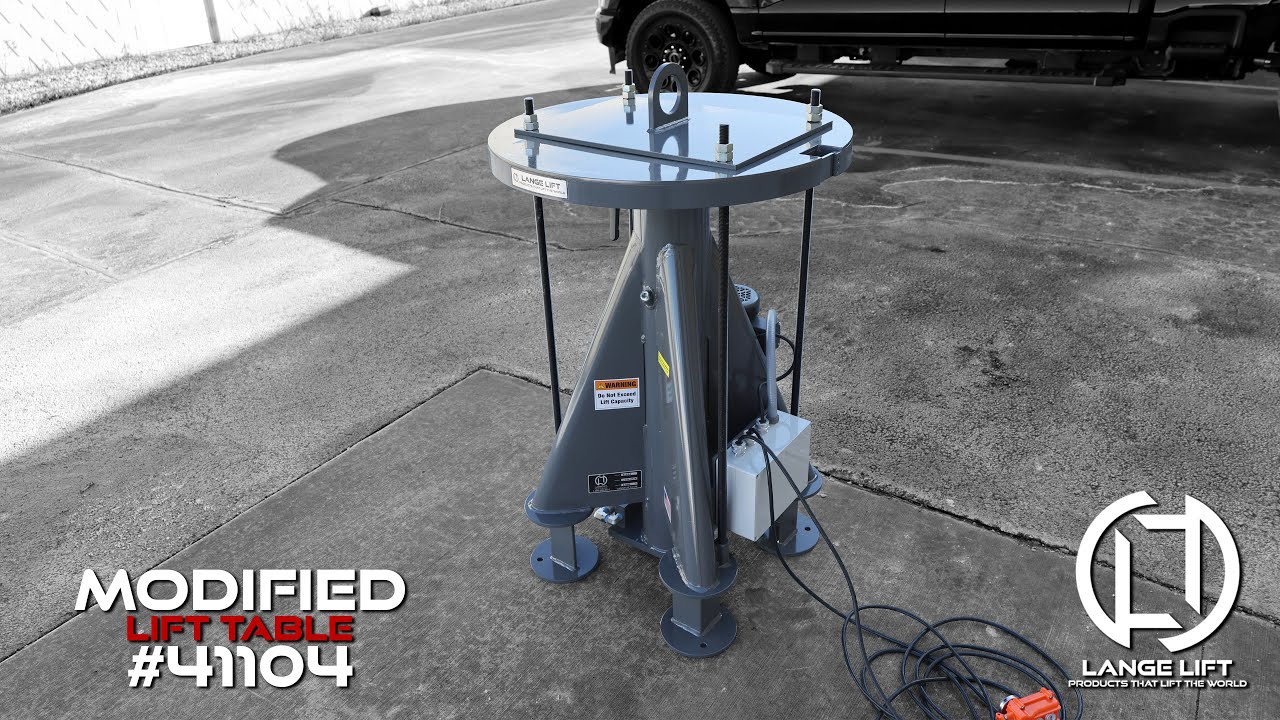 High Capacity Hydraulic Lift Table with Slim Base for Narrow Workspace - Made in the USA!