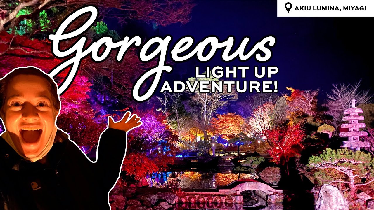 Most Beautiful Light Up Event in North Japan!! | Akiu Lumina, Miyagi, Japan