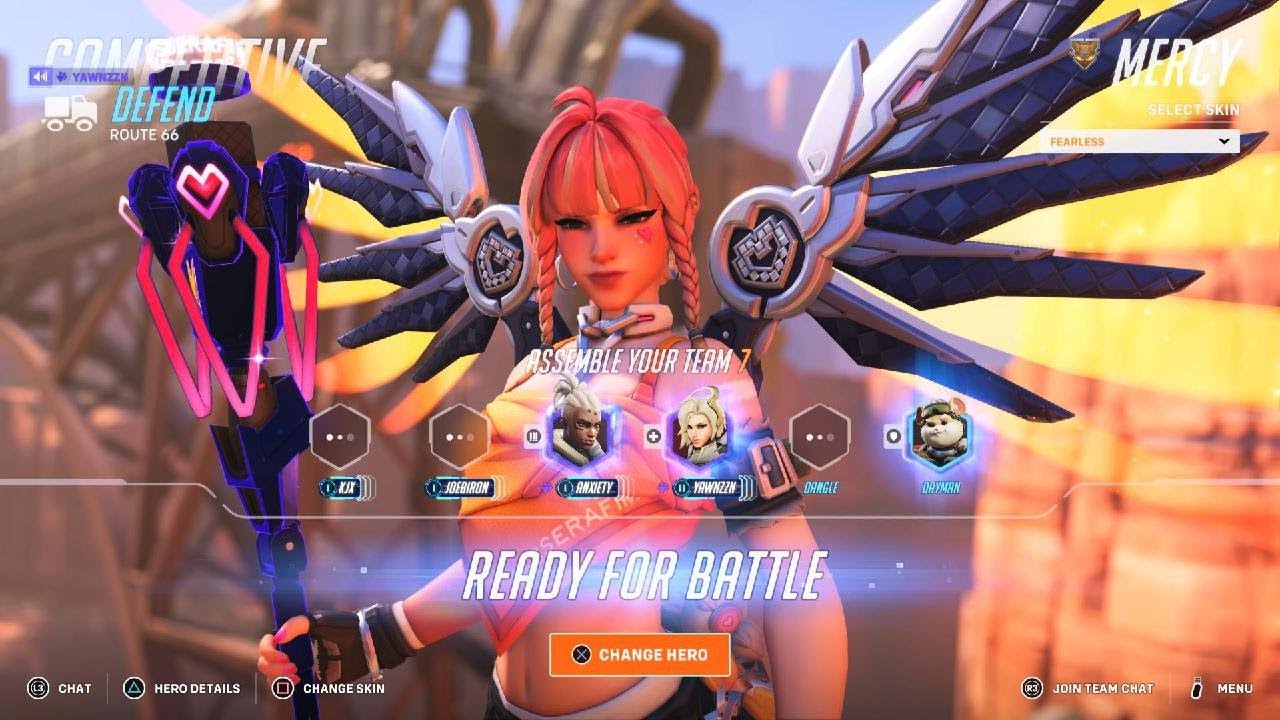 Slaying With The New Le Sserafim Mercy  Skin In 6v6! Top500 Mercy!