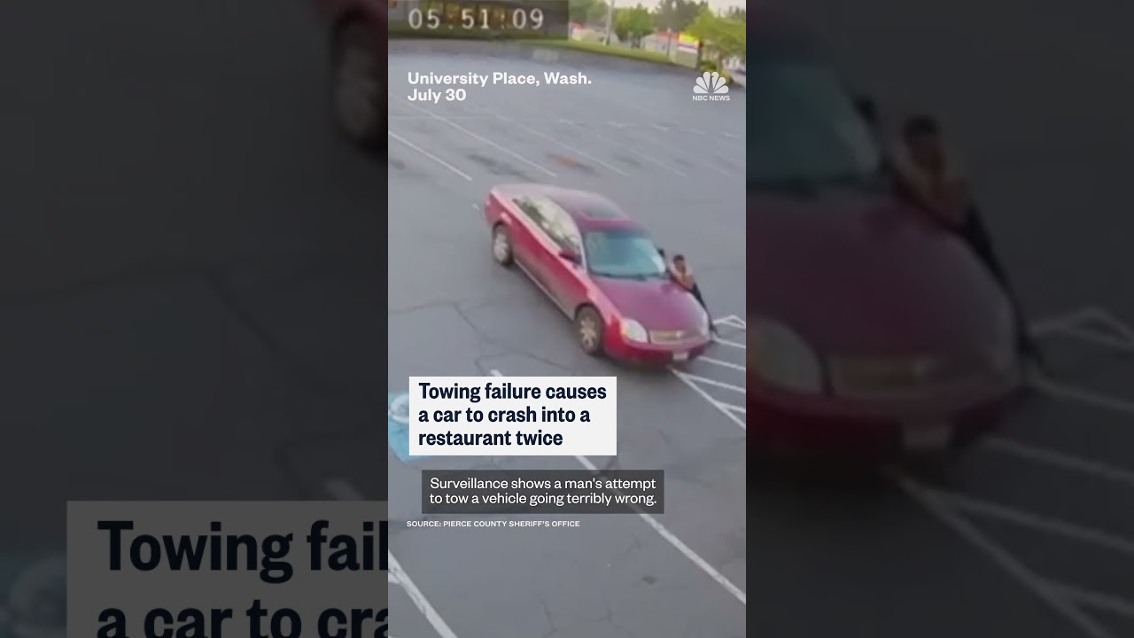 Towing failure sends car crashing into restaurant twice