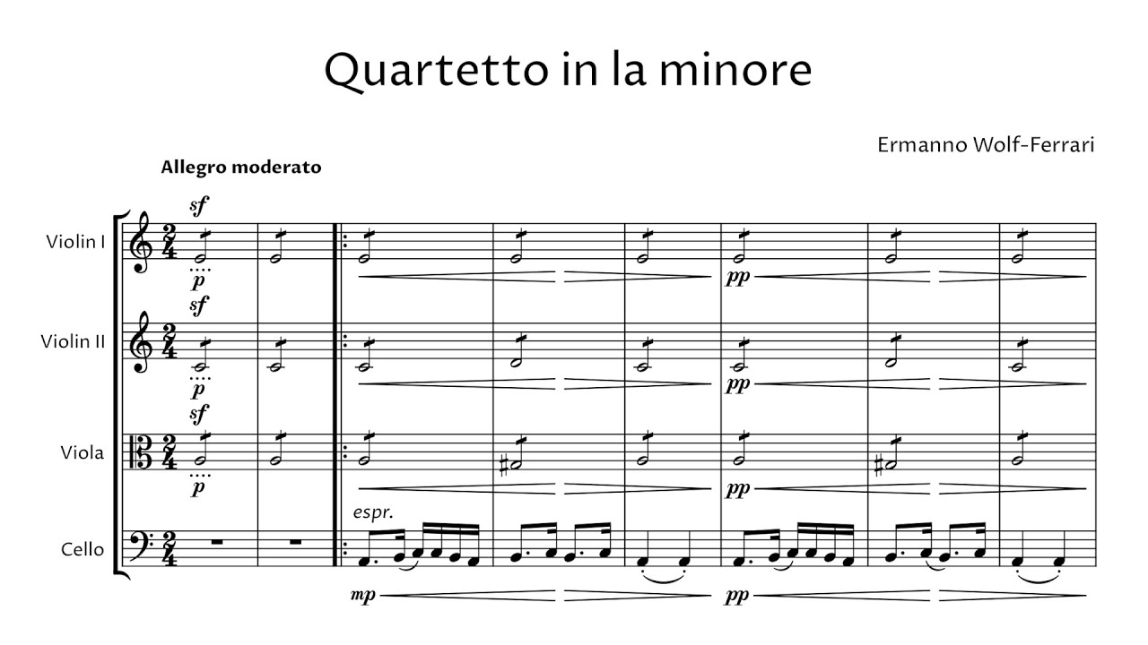 Ermanno Wolf-Ferrari – String Quartet in A minor