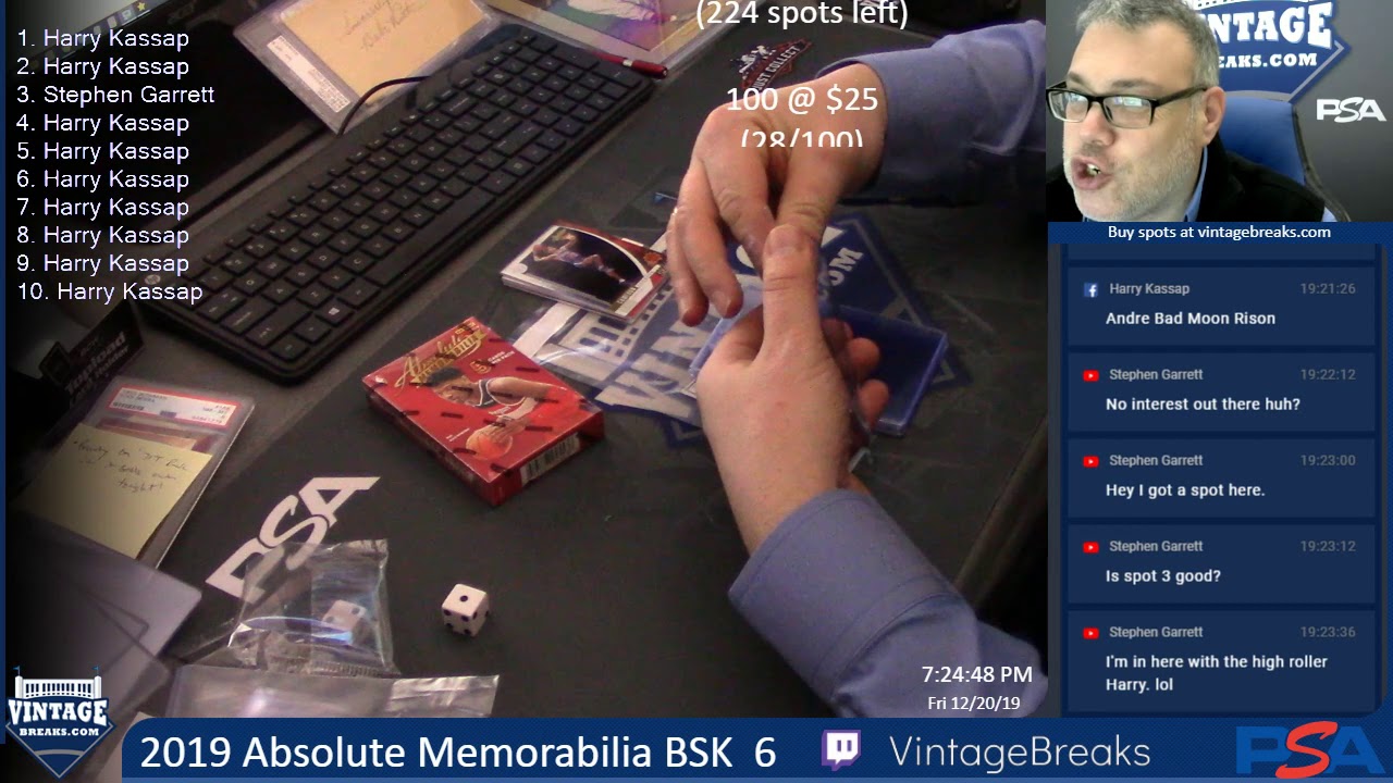 12-20-19 2019 Absolute Memorabilia BSK 6