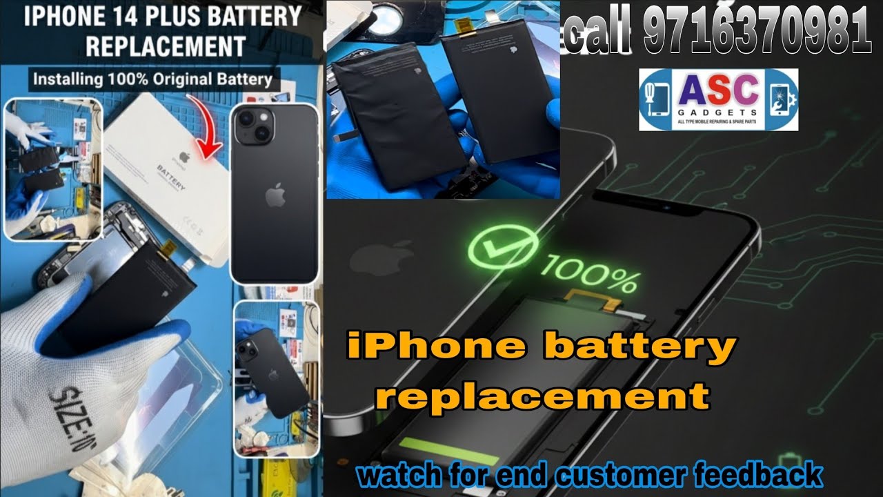 ￼ iPhone 14plus battery, placement, restart problem￼ 100% original battery ￼watch for end feedback