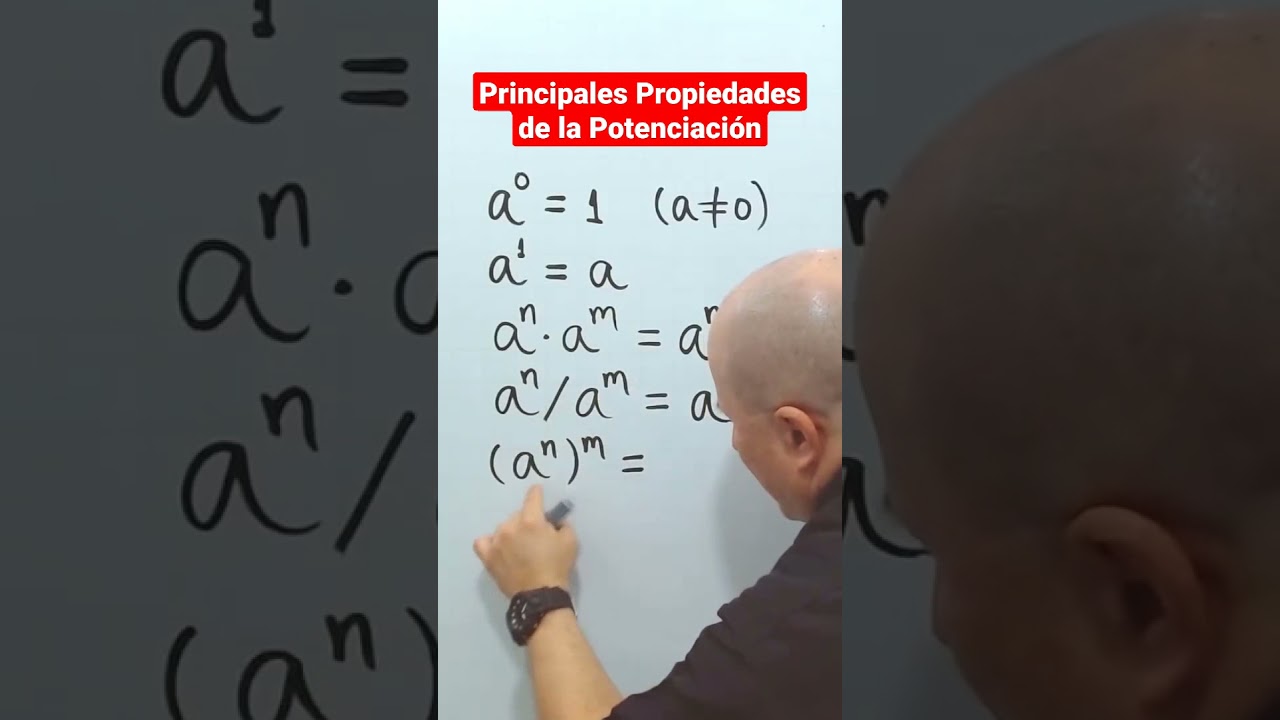 Principales propiedades de la potenciaci&oacute;n #shorts de #julioprofe