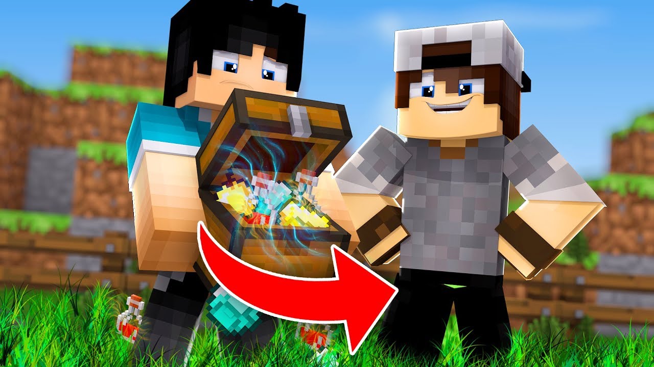 Minecraft: TROCA PVP - MEU AMIGO SÓ ME DEU ITEM FORTE!