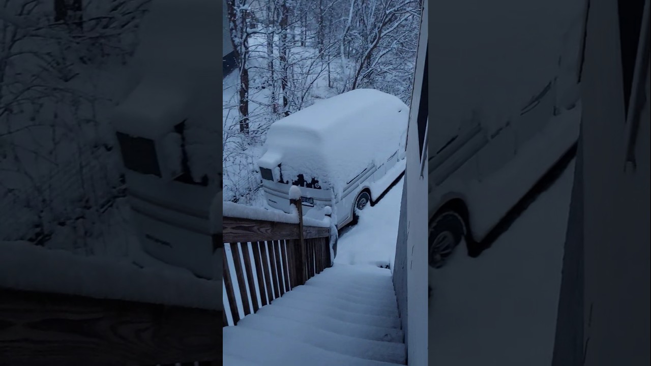 Snow accumulation so far on 1-31-2026 in Pigeon Forge/Sevierville area