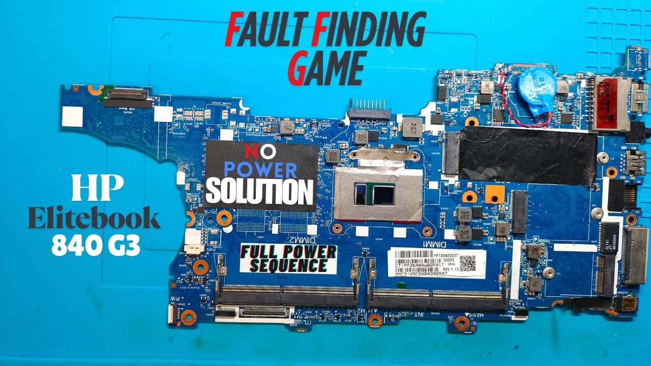 HP EliteBook 840 G3 NO POWER SOLUTION | FULL INFORMATION | POWER SEQUENCE | #hp #elitebook #g3