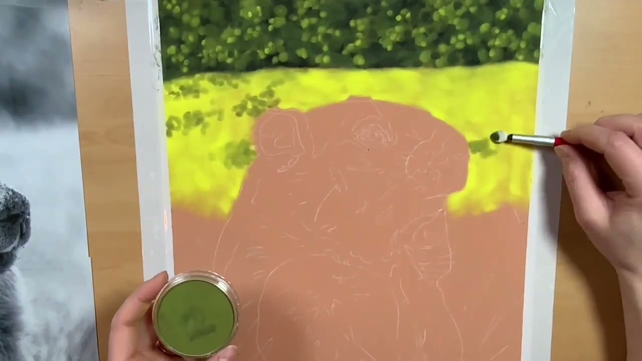 Creating a blurry background with PanPastels