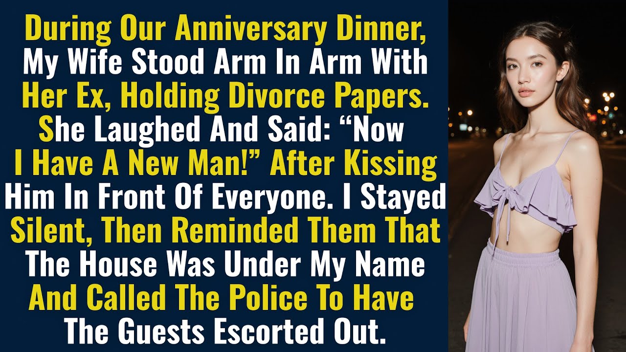 During Our Anniversary Dinner, My Wife Stood Arm In Arm With Her Ex, Holding Divorce Papers...