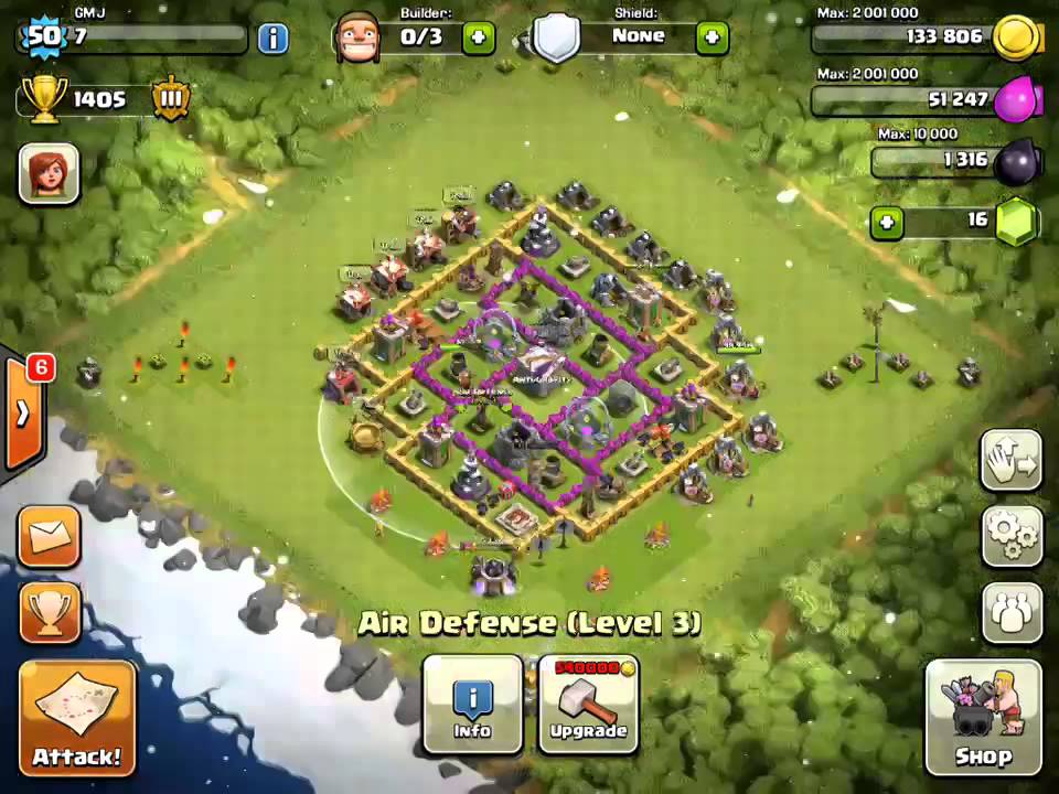 best town hall 7 farming base - clash of clans