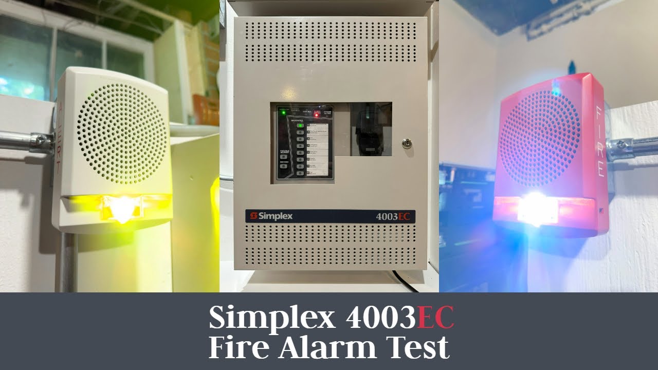 Simplex 4010 & 4003EC Voice Evac Fire Alarm System Test + All MNS Messages Demo