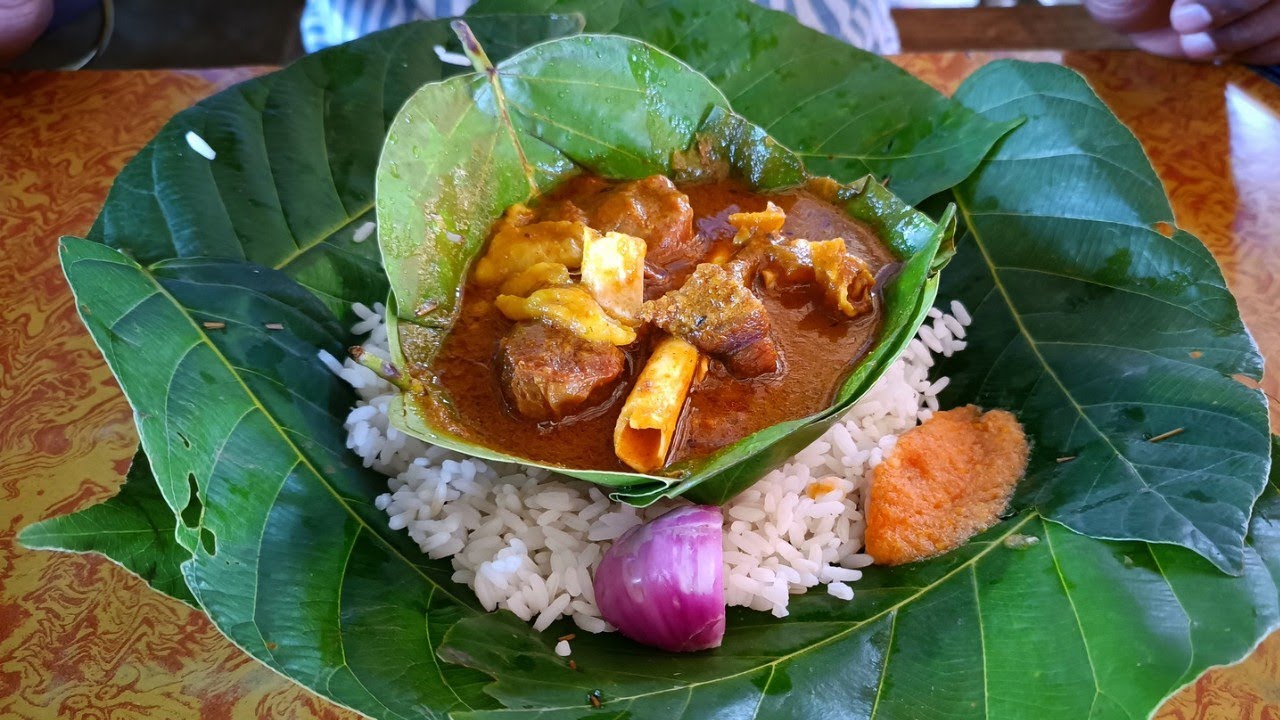 Indian Tribal Mutton curry and Rice $1.3 | Sarna Hotel Ranchi | Great Food Collection