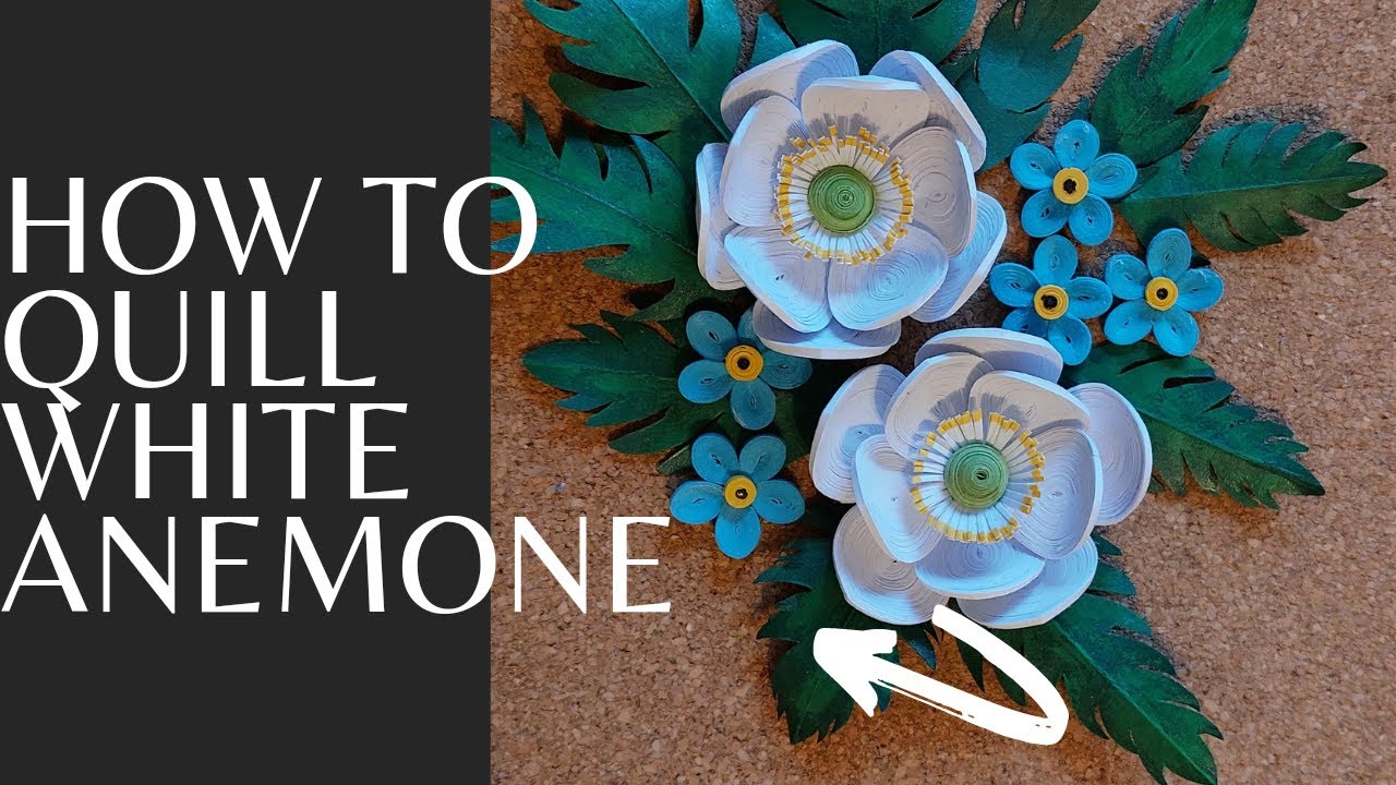 How to quill 3D White Anemone || #quilling