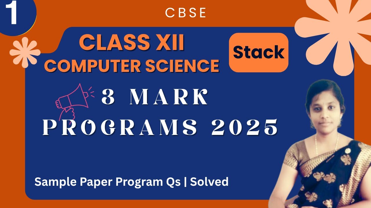 Solving 3 Mark Stack Program Questions Just Got EASIER with These 5 Tips |12th Computer Science| SQP