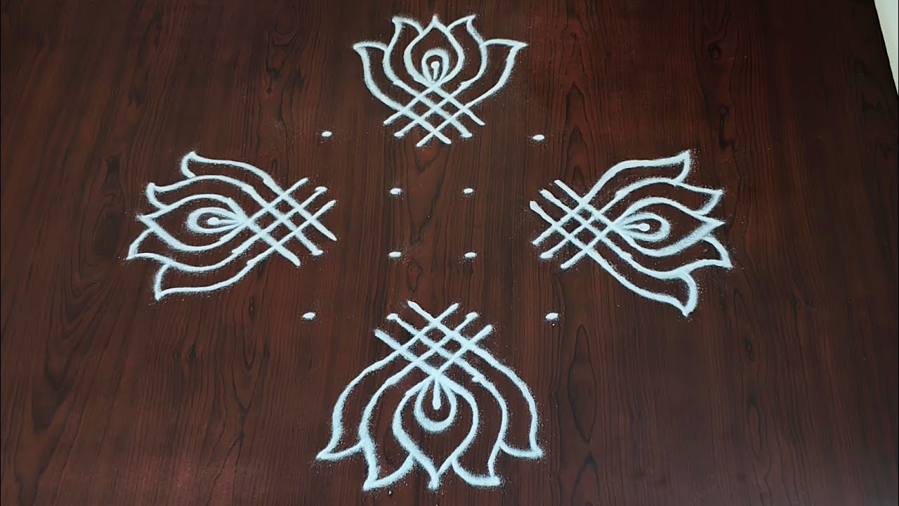 Dhanurmasam geethala muggulu|6dots padi kolams|pongal kolams|easy sankranti muggulu#Rang Kaa Rangoli