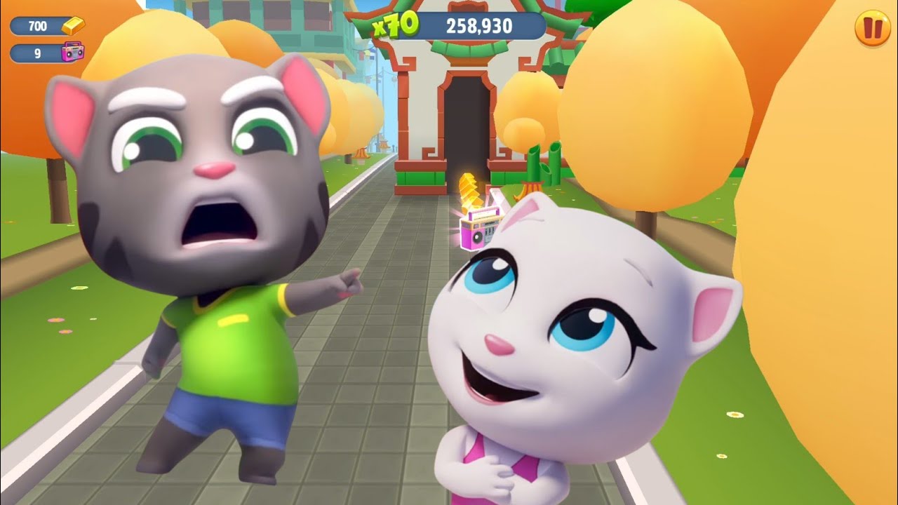 Talking Tom Gold Run in China - Tom, Angela - Full Screen Android Gameplay Walkthrough - New Update