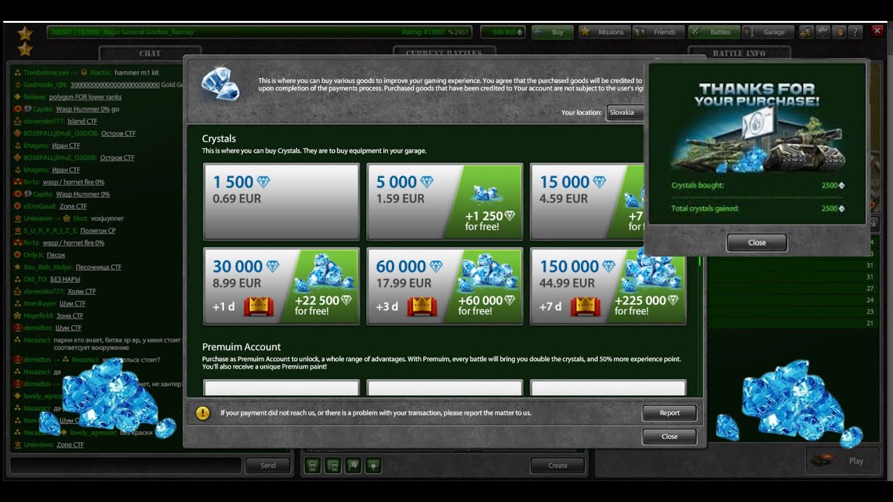 How to buy crystals in ProTanki (easy way!!)