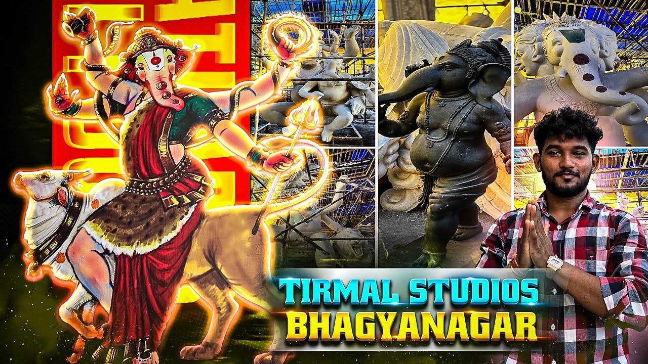 TIRMAL STUDIO BHAGYANAGAR GANESH IDOLS IN HYDERABAD 2025🙏❤️ ||Ganeshbashapaka|| #vlog #vlogger