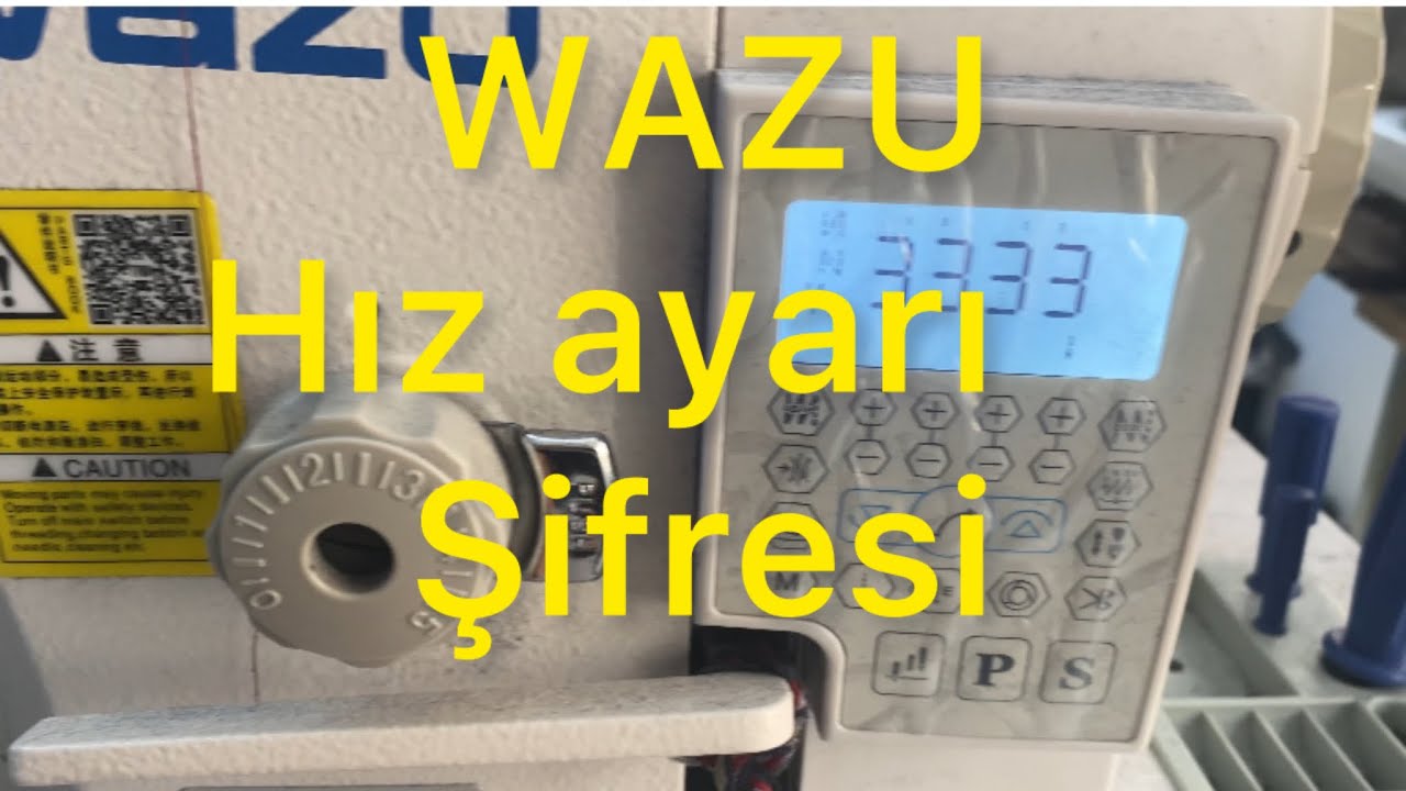 WAZU hız şifresi/Speed setting