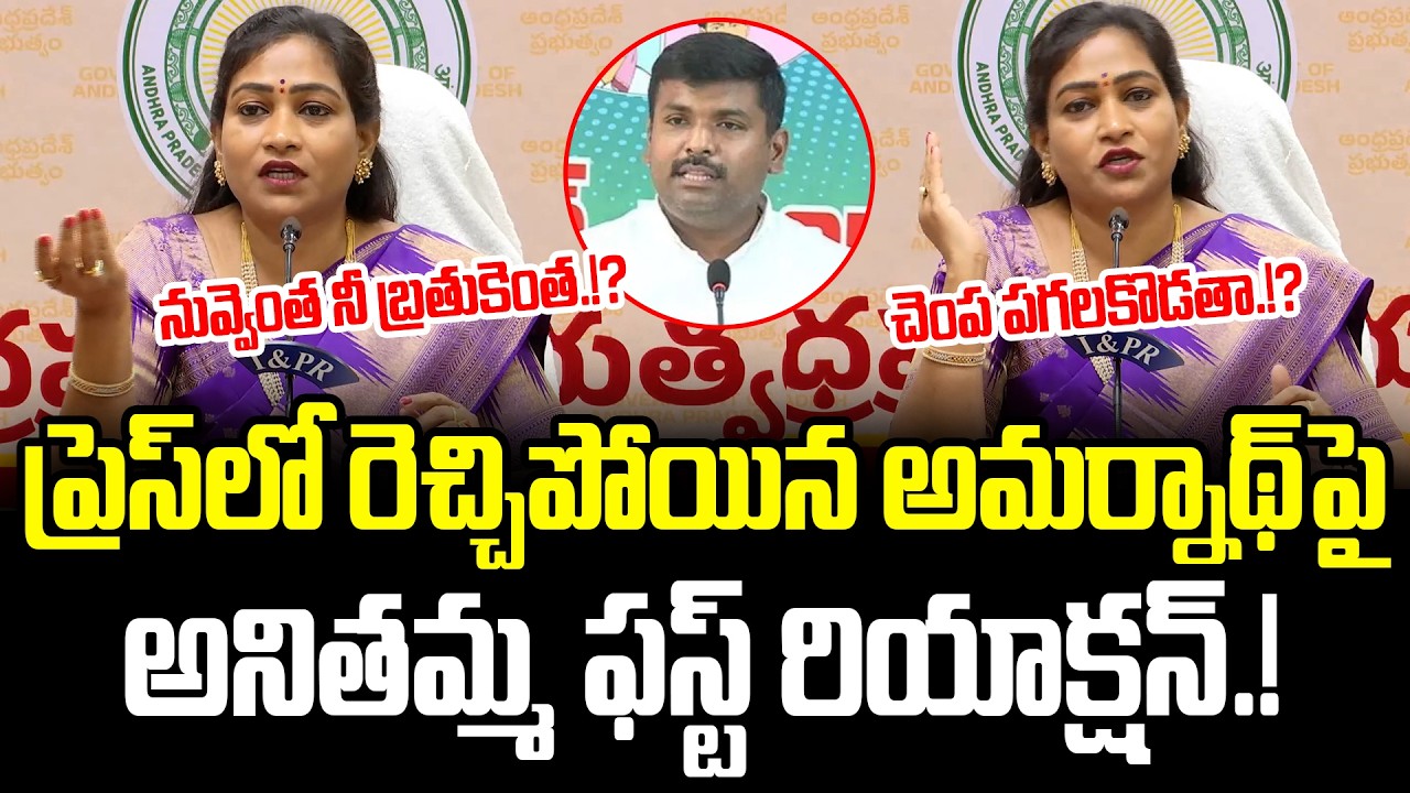 Home Minter Anitha Vangalapudu Shocking Coments On Gudivada Amarnath | Anitha VS amarnath | Cult