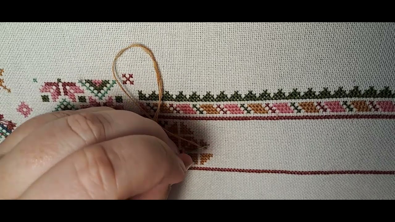 Процес вишивки семплеру Україна..#живийпроцесвишивки #вишивка_релакс #вишиваю #семплер