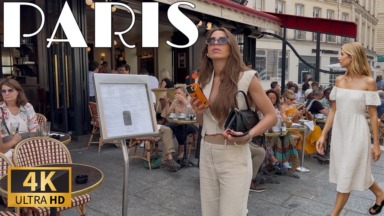 [🇫🇷Paris France 4K 120FPS Walking Tour] Paris🔥Hot Summer🔥Sunday Walk  23/JUNE/2025