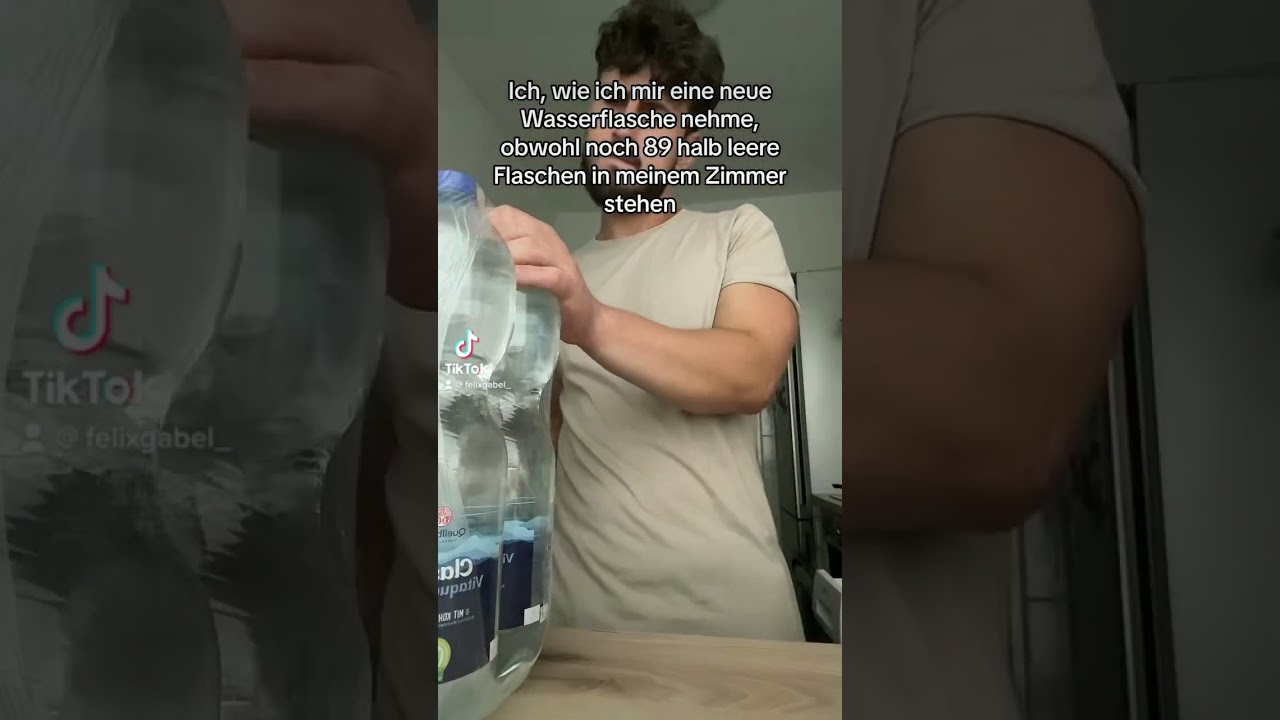 Alles f&uuml;r den prickelnden ersten Schluck😅 #wasser #flasche #flaschen #tiktok #tiktokdeutschland