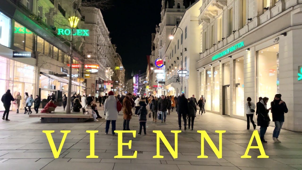 Vienna, Austria - Evening Walking Tour 4K UHD