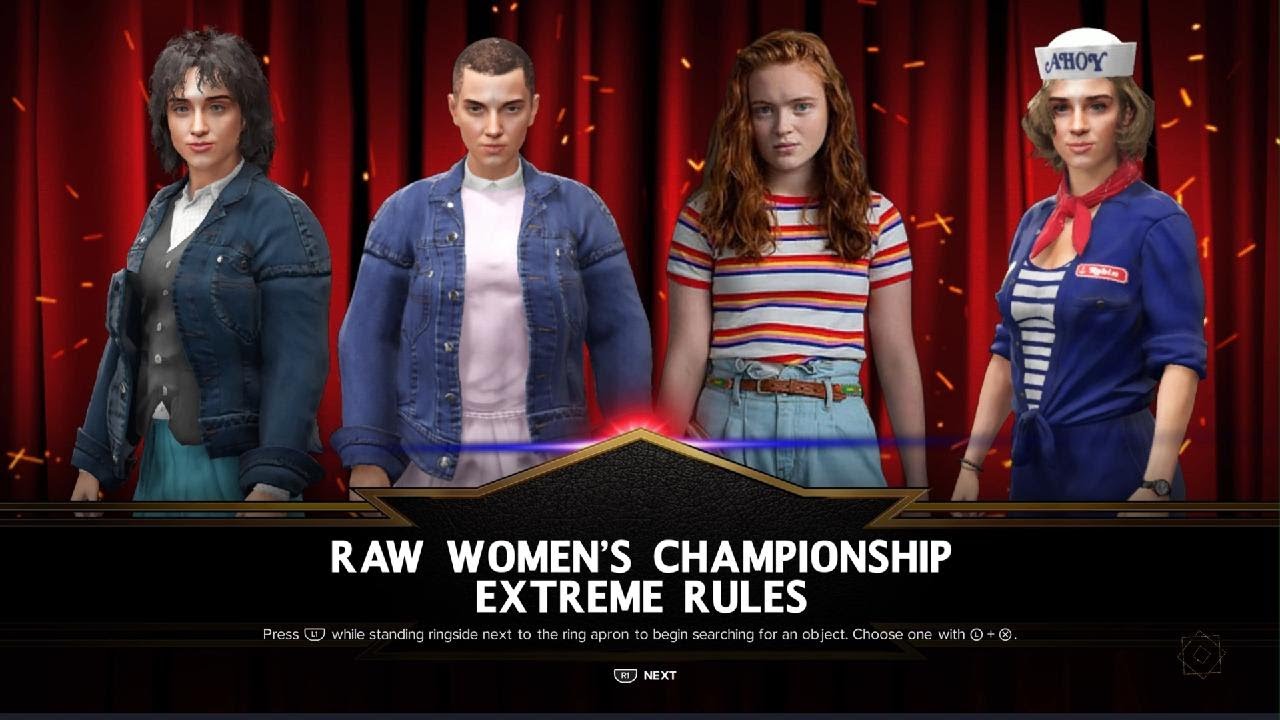 Max vs Eleven vs Nancy vs Robin fatal 4 way WWE2K24
