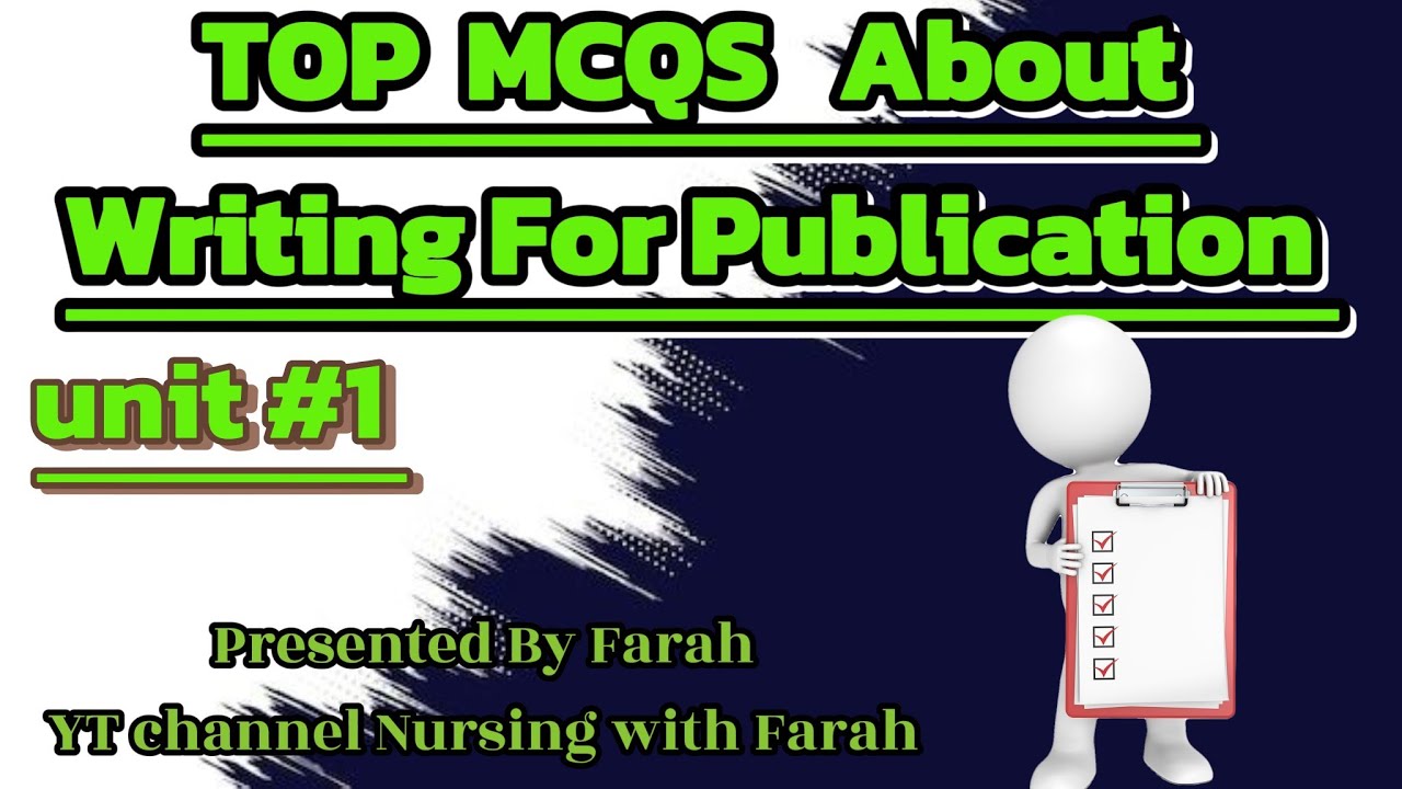 MCQS  on Writing for publication Explained in urdu || PRN 4TH Semester ||unit #1 ||KMU